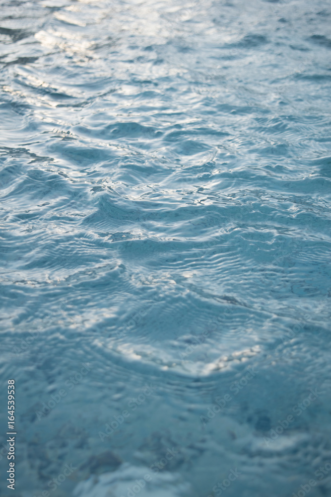 Blue azure ripples of water