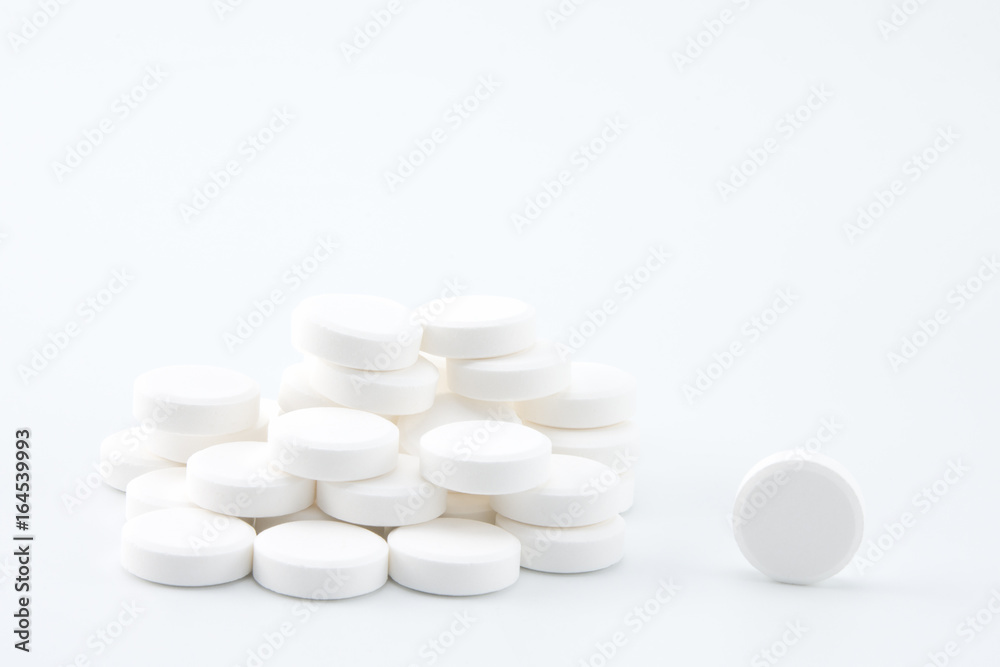 pile of white pills