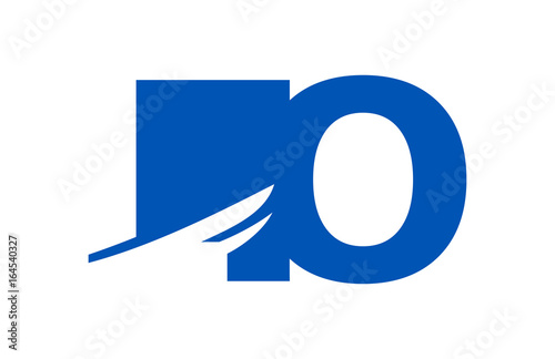 LO Negative Space Square Swoosh Letter Logo