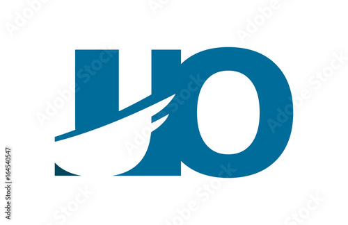 UO Negative Space Square Swoosh Letter Logo