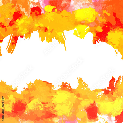Vector background with red and yellow brush strokes