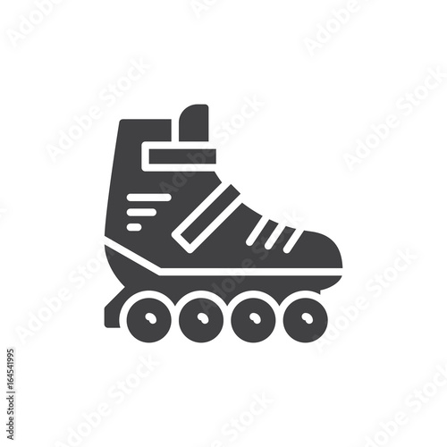 Roller skate icon vector, filled flat sign, solid pictogram isolated on white. Symbol, logo illustration. Pixel perfect graphics