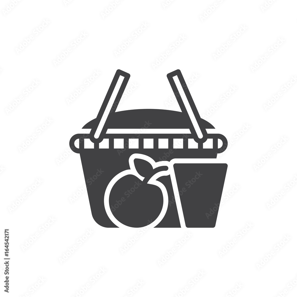 Bakset Random Icon Picnic Basket Icon Sign