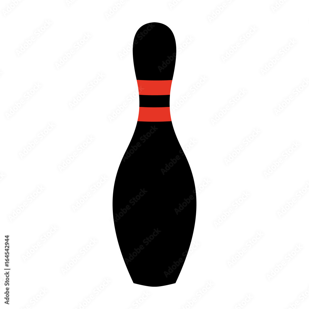 Standing Bowling Pin Vector Illustration Isolated Standing Bowling Pin Vector Illustration Isolated