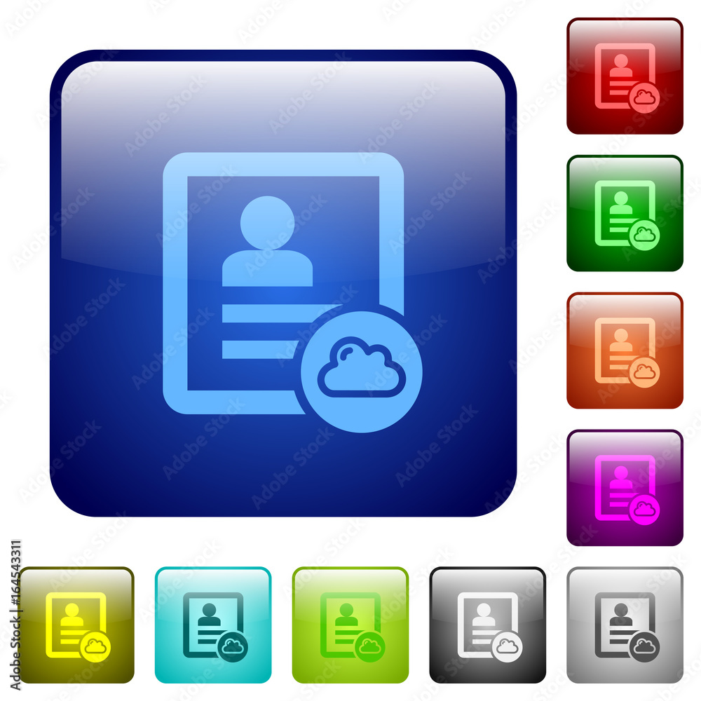 Cloud contact color square buttons Cloud contact color square buttons