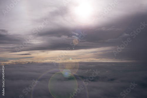 sky   View from airplane windows