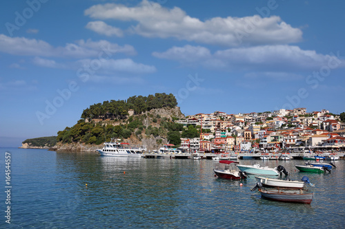 old castle and buildings Parga Greece