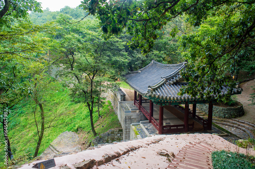 Gongju, South Korea - Gongju Gongsanseong Fortress's Jinnamnu Gate. (UNESCO World Heritage)