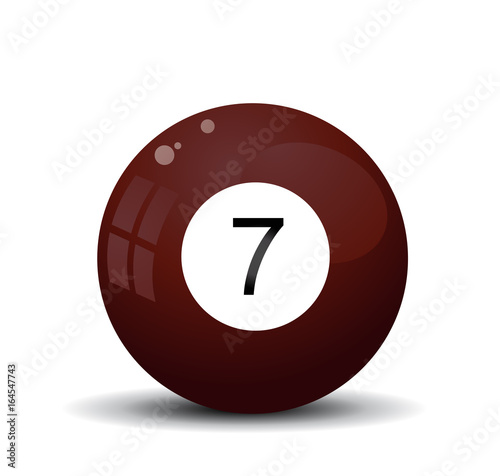 Pool ball vector illustration on white