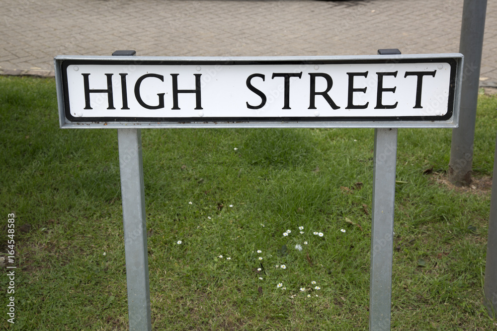 High Street Sign, England