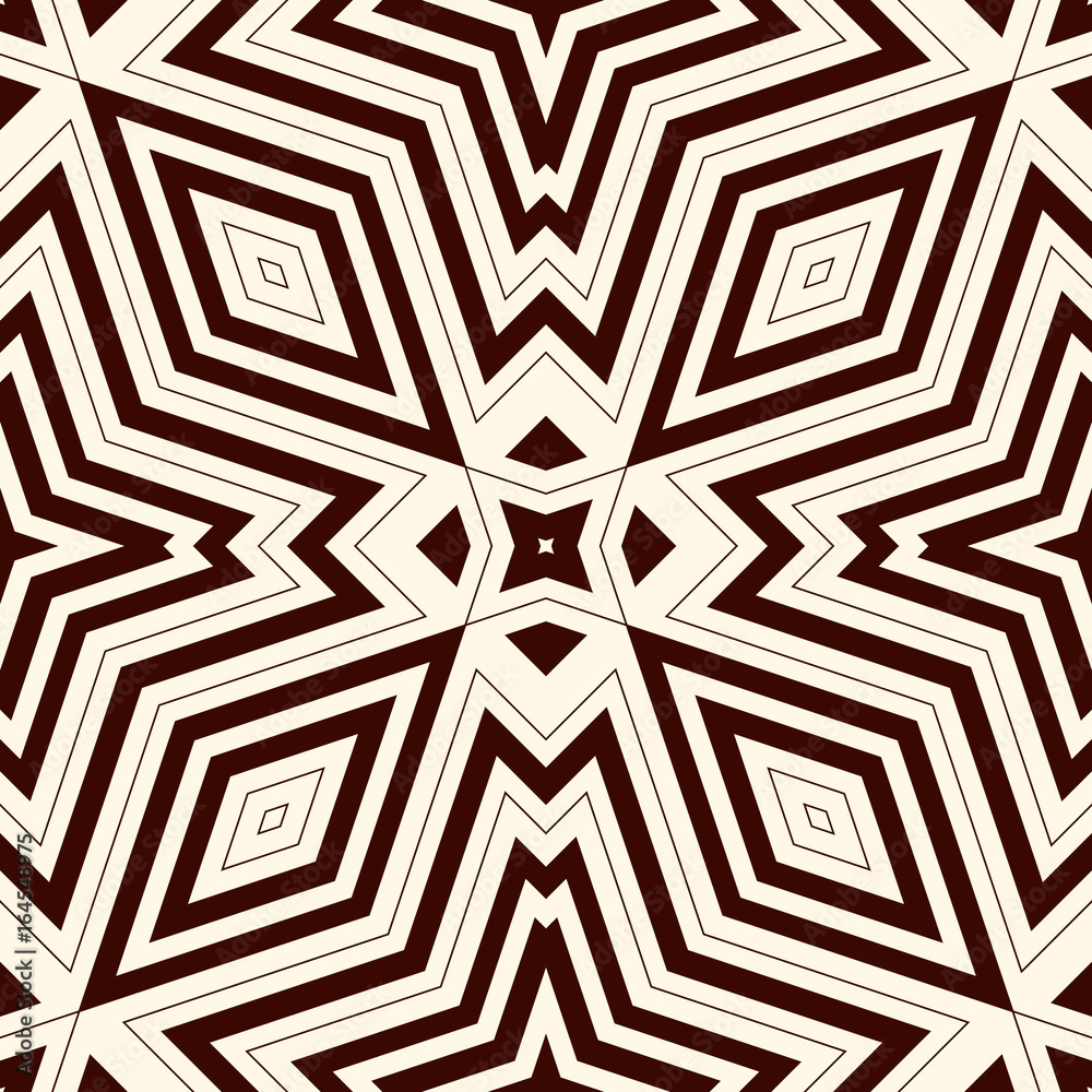 Outline triangles on white background. Repeated figures wallpaper. Ethnic ornamental motif. Seamless geometric pattern
