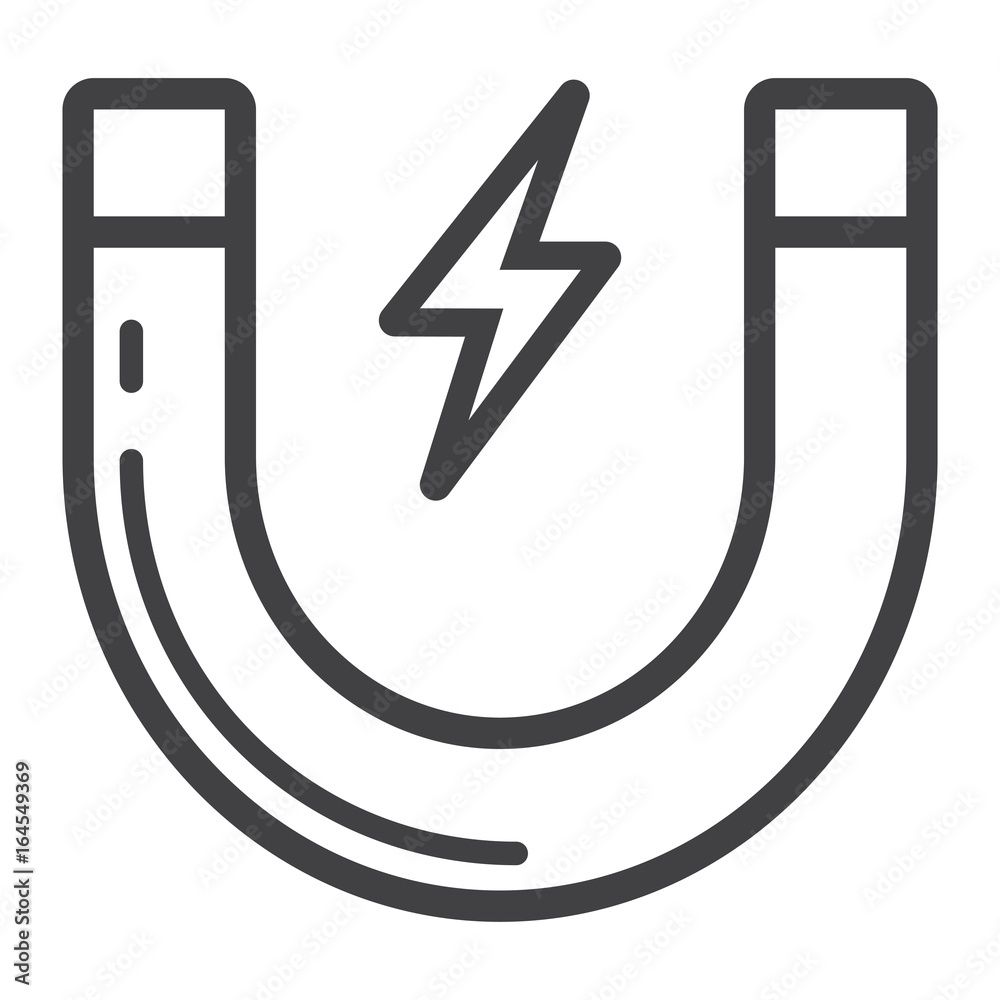 Customer Attraction line icon, business and magnet, vector graphics, a linear pattern on a white background, eps 10. Customer Attraction line icon, business and magnet, vector graphics, a linear pattern on a white background, eps 10.