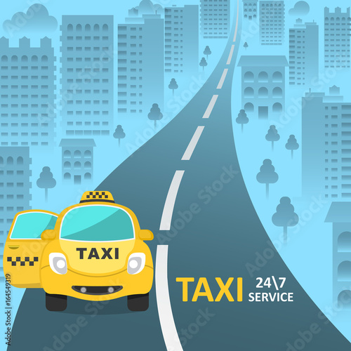 The taxi car