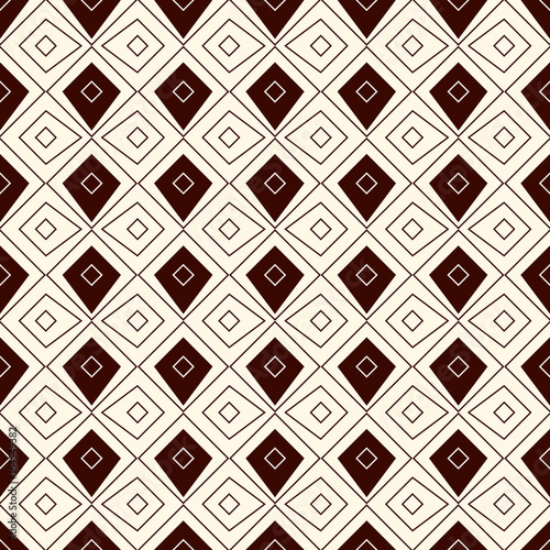 Wallpaper Mural Outline seamless pattern with geometric figures. Ethnic wallpaper. Repeated rhombuses ornamental background Torontodigital.ca