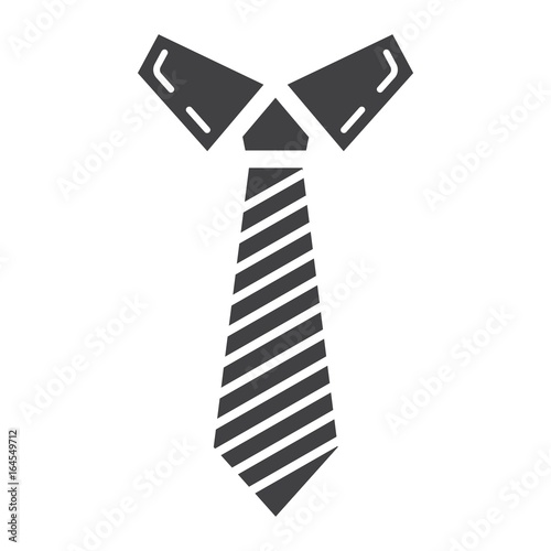 Tie solid icon, business and necktie, vector graphics, a glyph pattern on a white background, eps 10.