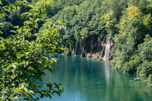 Paysage de la nature dans le parc national des lacs de Plitvice en Croatie  