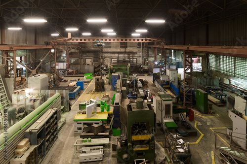 Metalworking shop. Lathes and grinders, welding and cutting machines. © nordroden
