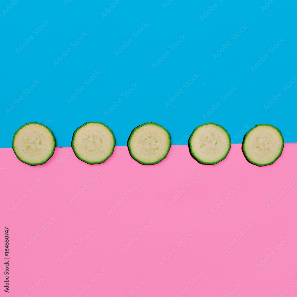Zucchini. Candy Colors Vegan minimal style Zucchini. Candy Colors Vegan minimal style