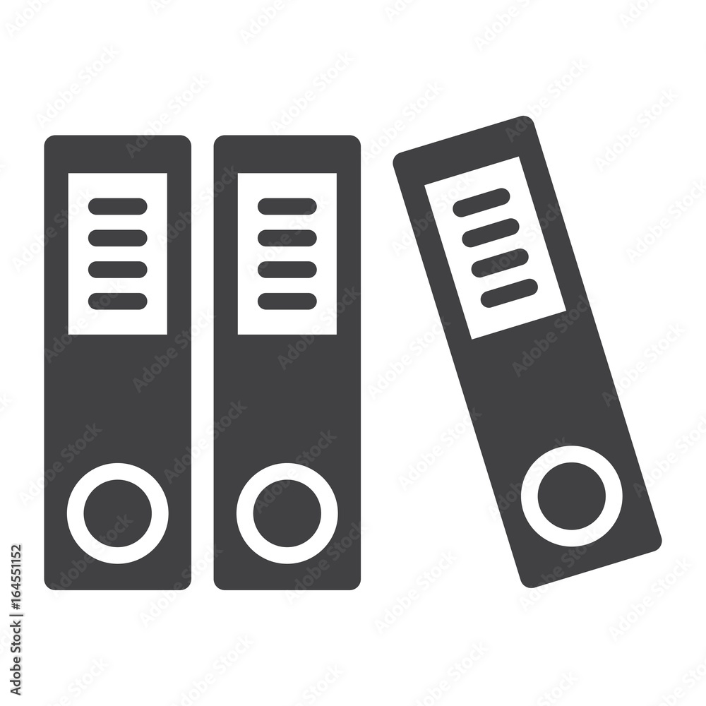 Binders solid icon, business and folder, vector graphics, a glyph pattern on a white background, eps 10. Binders solid icon, business and folder, vector graphics, a glyph pattern on a white background, eps 10.