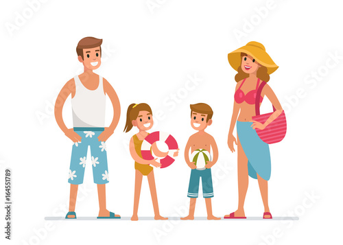 family at the beach