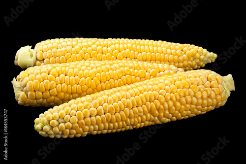 Raw sweet corn detail