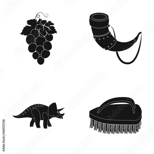 cleaning, winemaking and or web icon in black style. history, myths icons in set collection.