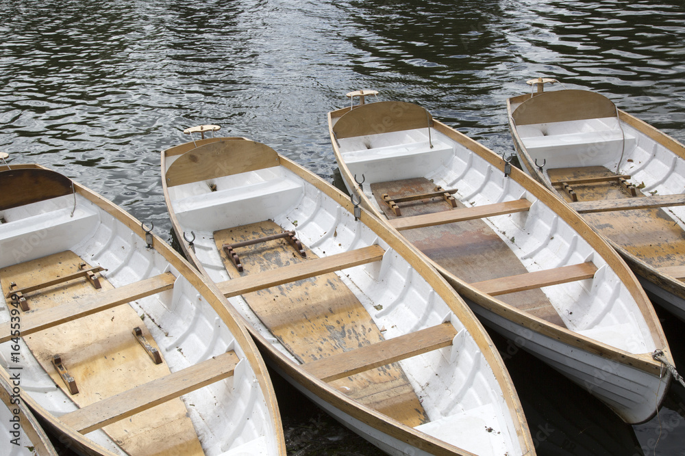Rowing Boats on River, Stratford Upon Avon, England Rowing Boats on River, Stratford Upon Avon, England