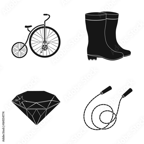 sport, fitness and other web icon in black style.jeweler, footwear icons in set collection.