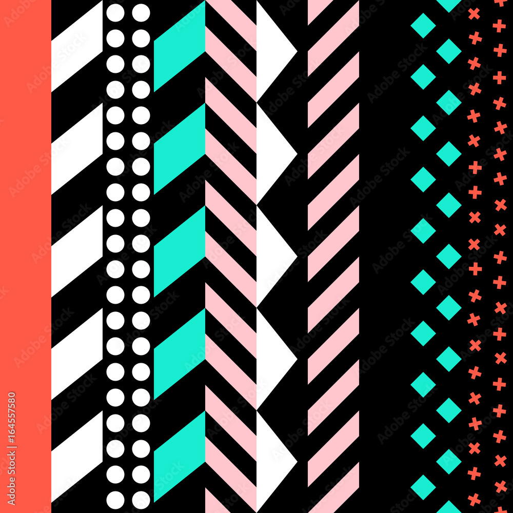 Retro color seamless pattern. Fancy abstract geometric art print. Ethnic hipster ornamental lines backdrop. Retro color seamless pattern. Fancy abstract geometric art print. Ethnic hipster ornamental lines backdrop.