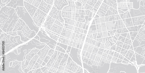 Vector city map of Austin, Texas.  photo
