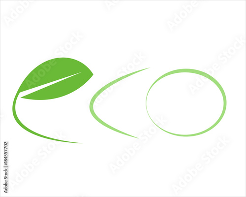logo eco verde con foglia