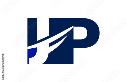 Free Download JP Negative Space Square Swoosh Letter Logo - GFXLoad