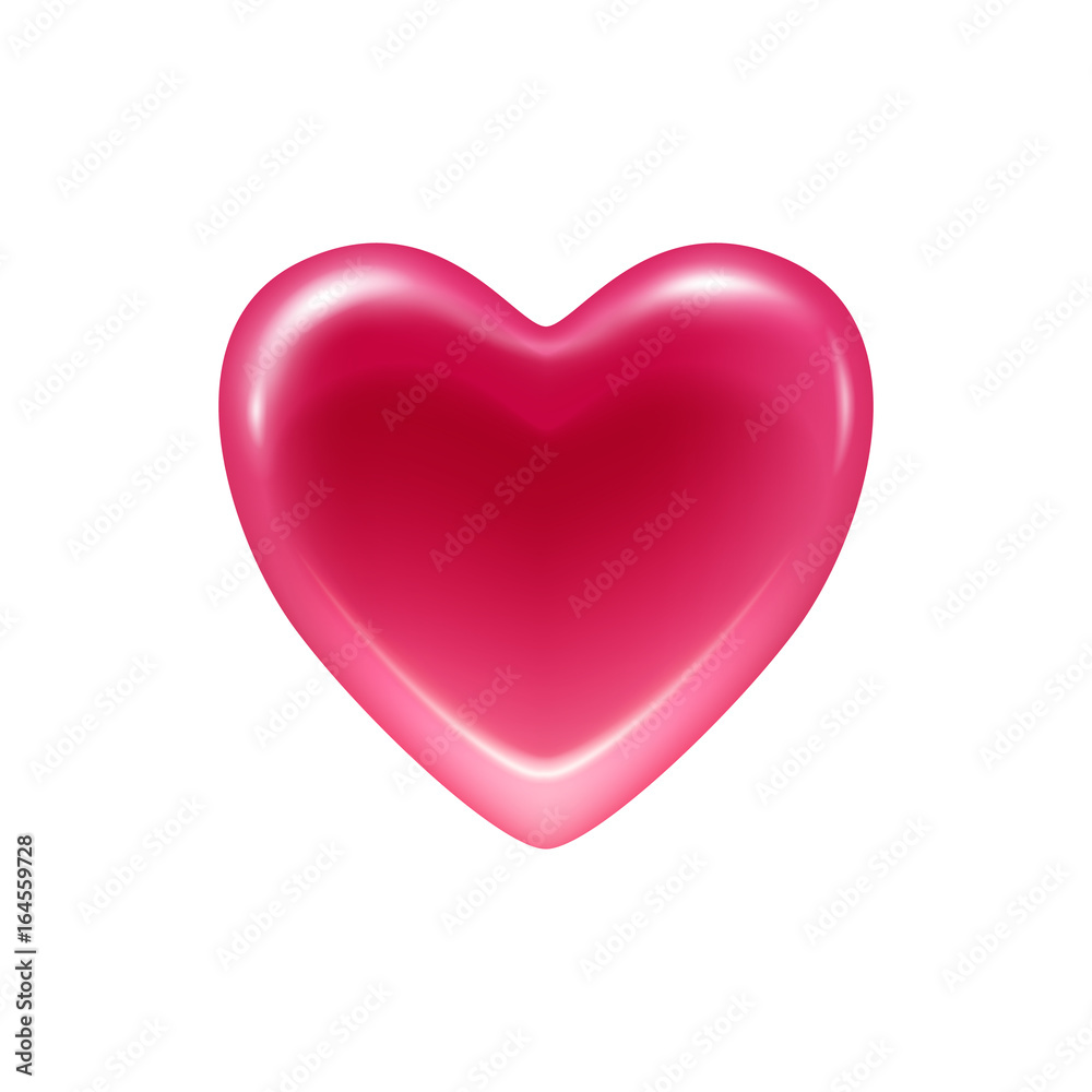 Pink heart jelly candy icon.