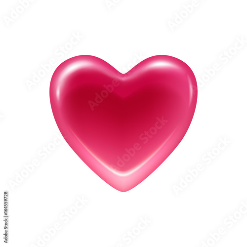 Pink heart jelly candy icon.