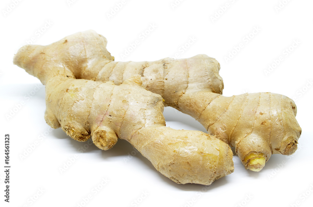 Fresh ginger isolated on white background. Fresh ginger isolated on white background.