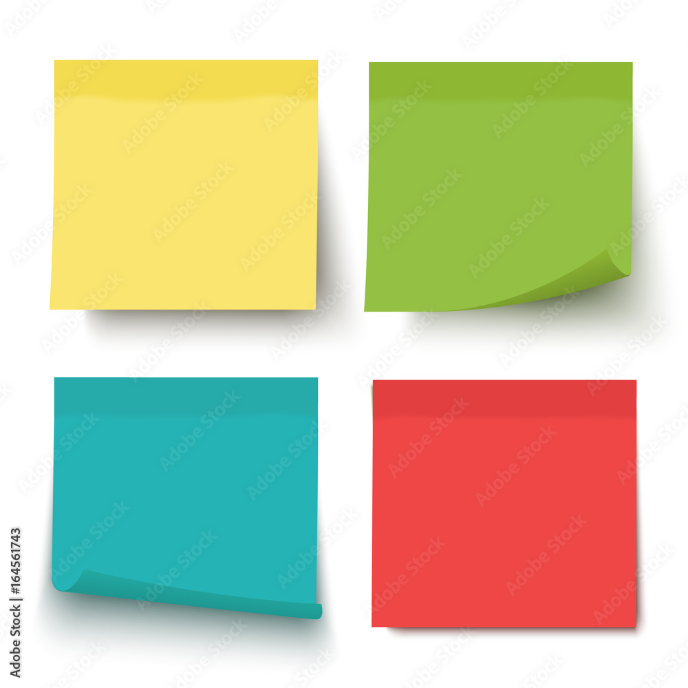 Cloud Sticky Notes Different Colors Shape Stock Photo 585317426