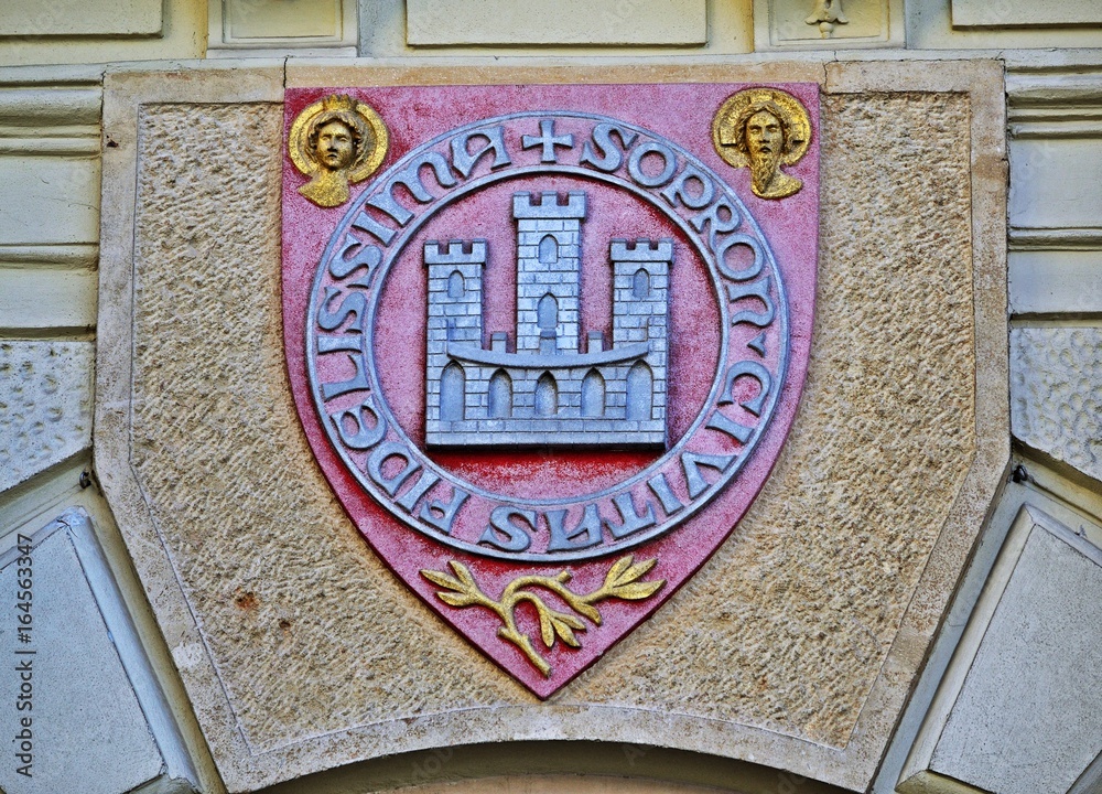 Wappen von der ungarischen Stadt Sopron