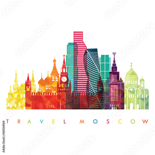 Moscow detailed skyline . Vector illustration