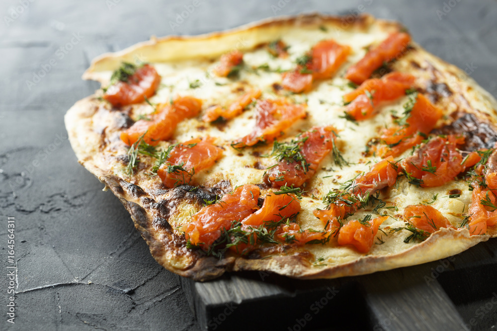 Savory pie with smoked salmon Savory pie with smoked salmon