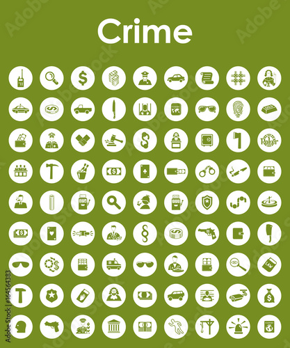 Set of crime simple icons