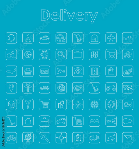 Set of delivery simple icons