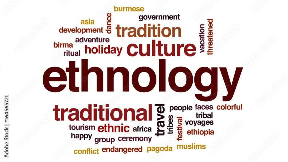 Ethnology animated word cloud, text design animation. Ethnology animated word cloud, text design animation.