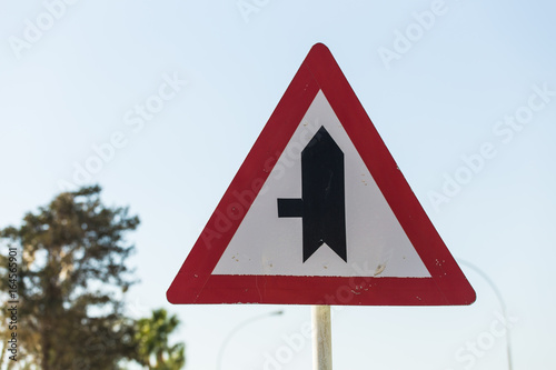 Secondary roads connection sign