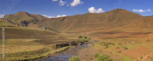 Traditional village in the mountains of Lesotho