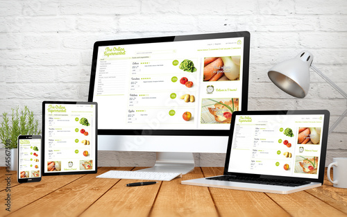 online supermarket screen multidevices