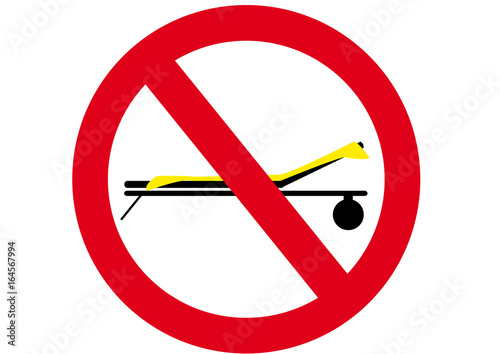 Schild Liege reservieren verboten
