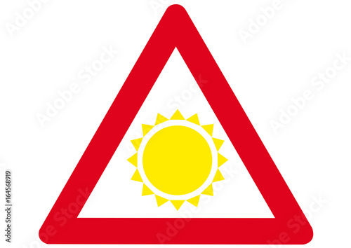 Schild Achtung Sonne 