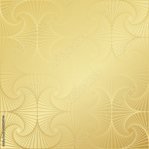 Gold gradient greeting seamless pattern. Vector arabic ornate geometric shini...