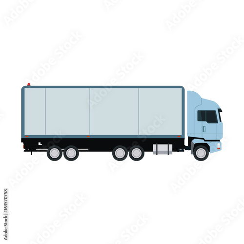 truck side view cargo delivery car for transportation