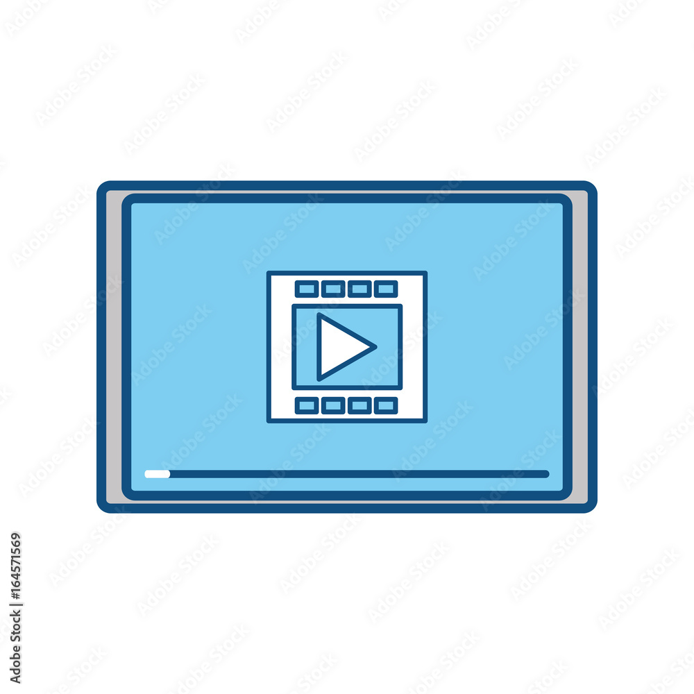 Movie screen with play button Movie screen with play button